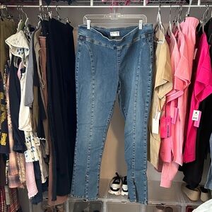 Free People Blue Straight Leg Jeans